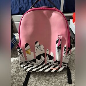 Sprayground Sharkmouth Pink Drips DLX Backpack
